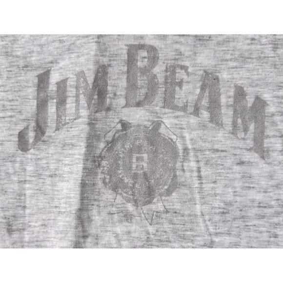 NWT Knob Hill Jim Beam Tee Top Sz M Light Gray Bourbon Whiskey Logo Drop… - Picture 2 of 12